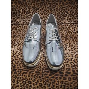 Wanted Silver mirror woman shoes Size 10